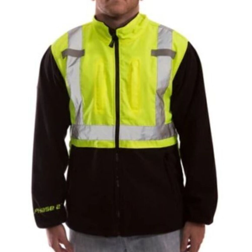 Tingley Men's Phase 2 Heavyweight Reflective Fleece Jacket‎ Size XL Yellow Black